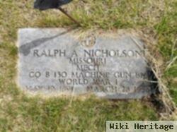 Ralph A Nicholson