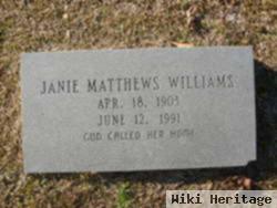 Janie Matthews Williams