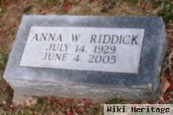 Anna W Riddick