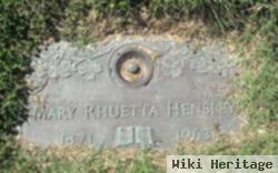 Mary Rhuetta Jenkins Hensley