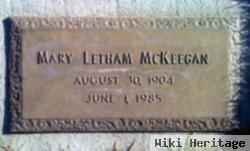 Mary Roy Letham Mckeegan