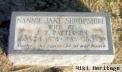 Nannie Jane Shropshire Patterson