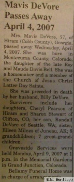 Mavis Bell Devore