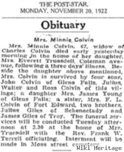 Mary Frances "minnie" Gile Colvin