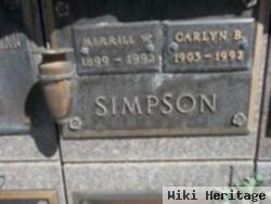 Merrill W Simpson