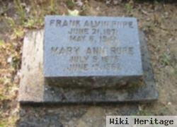 Mary Ann Mckee Rupe