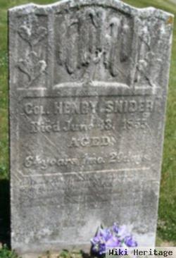 Col Henry Snider