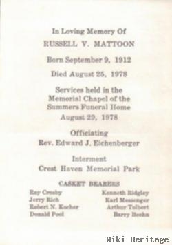 Russell V. Mattoon