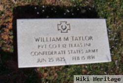 Pvt William M Taylor