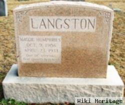 Margaret "maggie" Humphries Langston