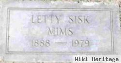 Letty Sisk Mims