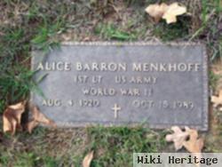 Alice Barron Menkhoff