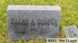 Zillah A Atkinson Cooper