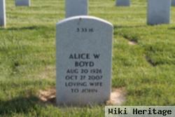 Alice W Boyd
