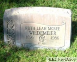 Ruth Leah Wiedemeier Mcbee