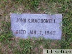 John K Macdonell