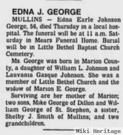 Edna Earl Johnson George