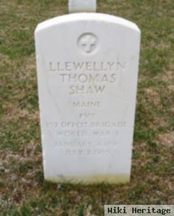 Pvt Llewellyn Thomas Shaw