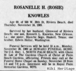 Rosanelle "rosie" Hollar Knowles