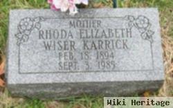 Rhoda Elizabeth Wiser Karrick