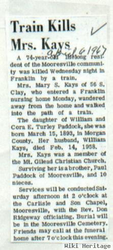 Mary S. Paddock Kays