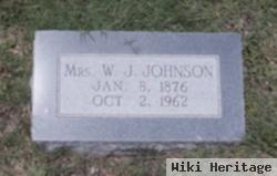 Mrs W J "mittie" Moncrief Johnson