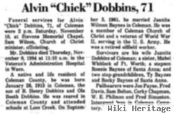 Alvin A. "chick" Dobbins