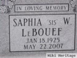 Saphia "sis" Wingate Lebouef