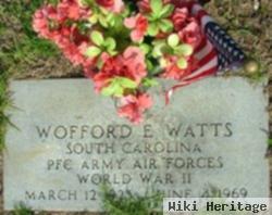 Wofford E Watts