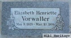 Elizabeth Henriette Vorwaller