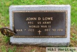 Pfc John D. Lowe