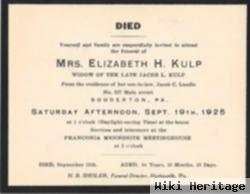 Elizabeth H Kulp