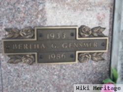 Bertha G. Gensmer