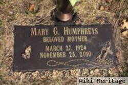 Mary G Humphreys