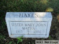 Sr Mary John Matha Hayes