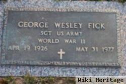 Sgt George Wesley Fick