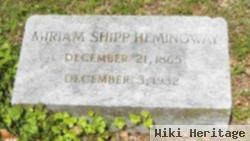 Miriam "minnie" Shipp Hemingway