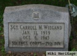 Sgt Carroll M Wiegand