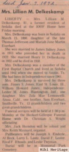 Lillian M. Everhart Delkeskamp