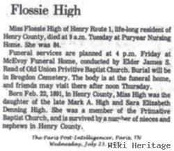 Flossie High