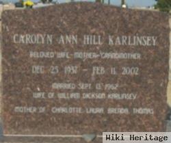 Carolyn Ann Hill Karlinsey