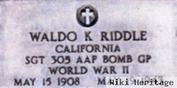 Waldo K Riddle