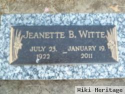 Jeanette Bessie Yarger Witte