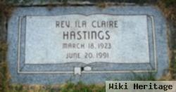 Rev Ila Clair Taylor Hastings