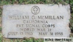 Pvt William G. Mcmillan