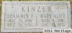 Rev Benjamin F. "frank" Kinzer