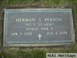 Herman L Person