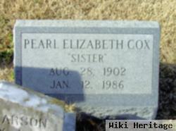 Pearl Elizabeth "sister" Cox