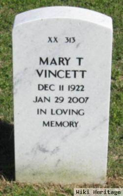 Mary T Vincett