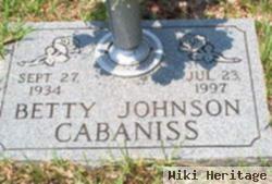 Betty Johnson Cabaniss